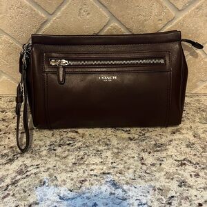Authentic Coach Brown Leather Clutch